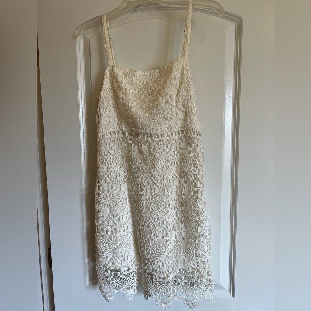 Cream colored cocktail dress